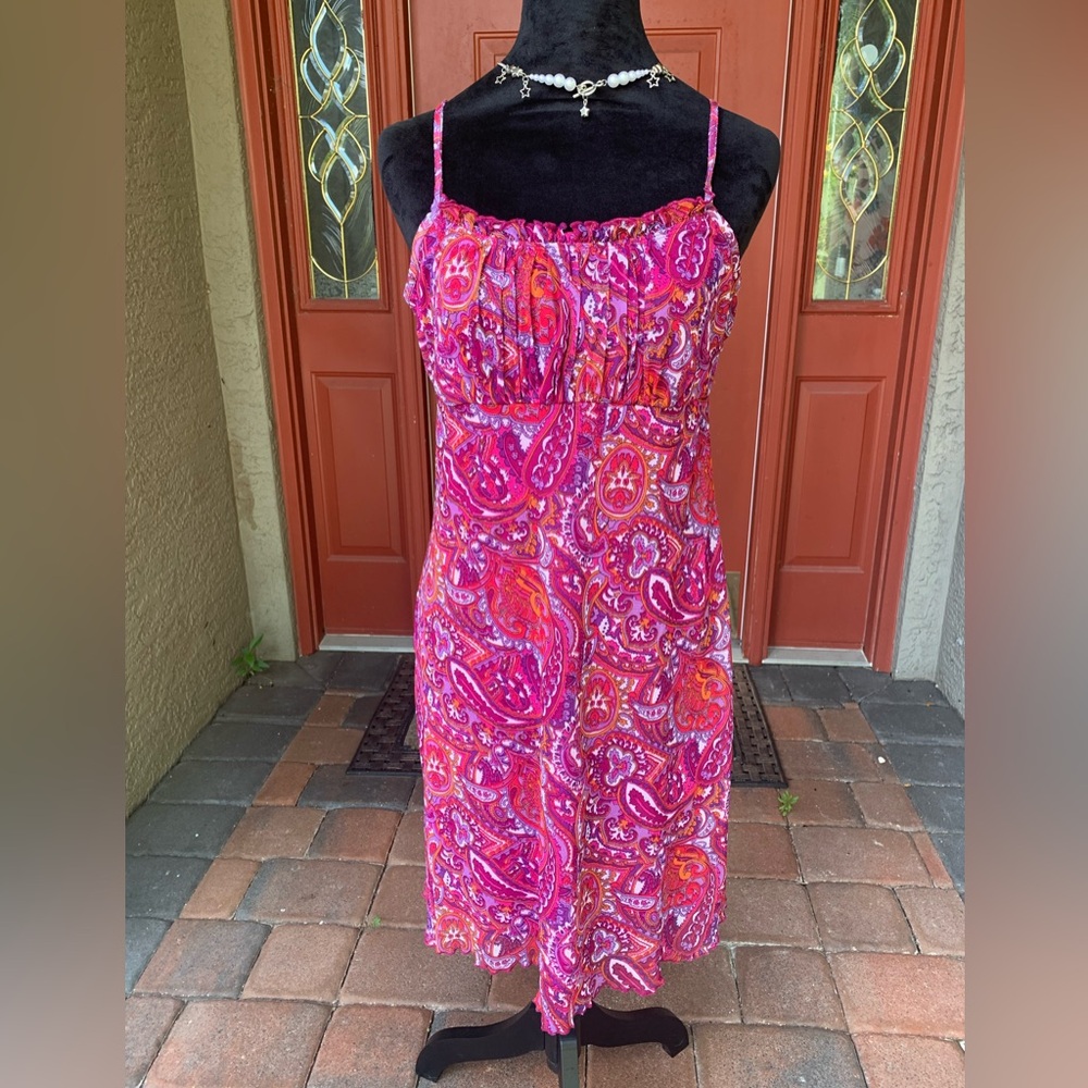 Y2K Pink Paisley Dress